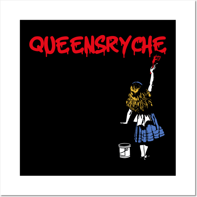 queensryche and red girl Wall Art by j and r